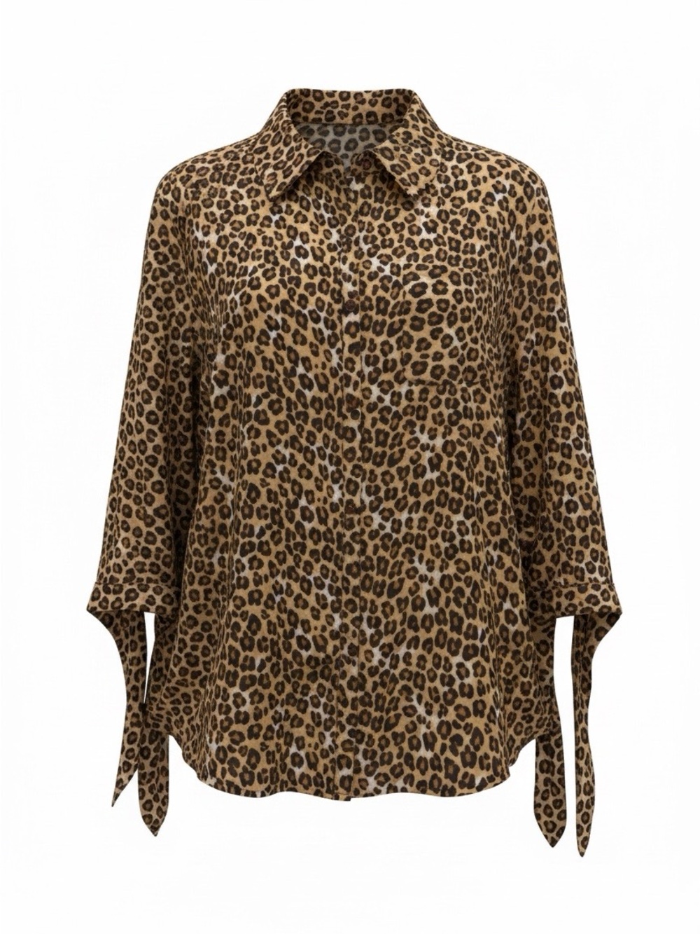 Juicy Couture Leopard Print Button-Down Shirt - Brown/Black